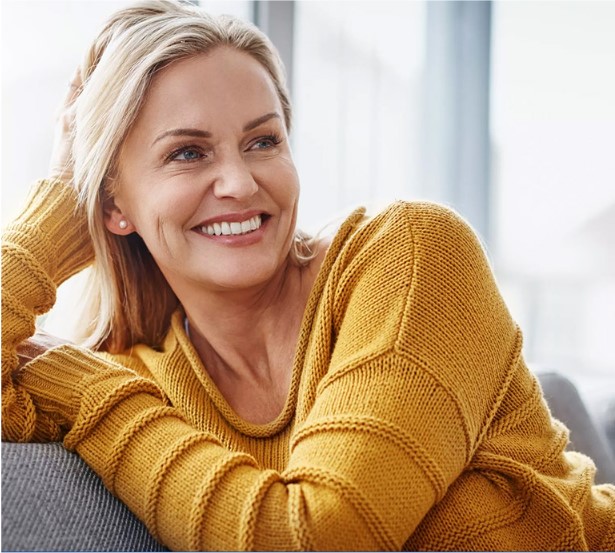 Middle aged woman smiling